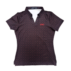 Image of Gameday Ladies' Black and Red Polo
