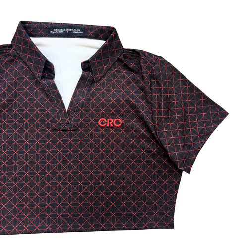 Gameday Ladies' Black and Red Polo image thumbnail