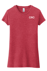 Image of Ladies' Red Triblend Fitted T-Shirt