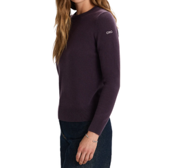 Image of Quince Ladies' Purple Cashmere Crewneck Sweater