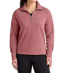 Image of Ogio Ladies' Pink Luuma Half Zip