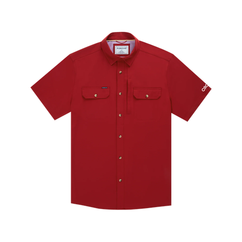 Poncho Men's Red Short Sleeve Shirt image thumbnail