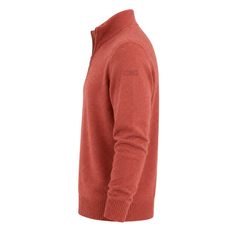 Image of Quince Men's Burnt Red Cashmere Quarter Zip Sweater