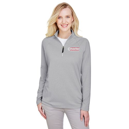 CrownLux Performance™ Ladies Clubhouse Micro-Stripe 1/4 Zip image thumbnail