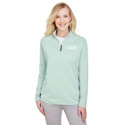 Image of CrownLux Performance™ Ladies Clubhouse Micro-Stripe 1/4 Zip