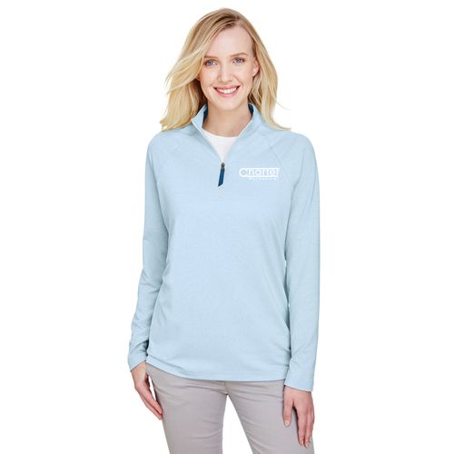 CrownLux Performance™ Ladies Clubhouse Micro-Stripe 1/4 Zip image thumbnail
