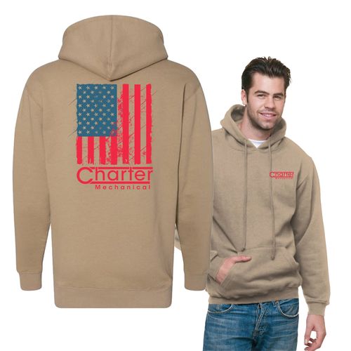 USA Made Flag Hooded Sweatshirt image thumbnail