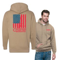 Image of USA Made Flag Hooded Sweatshirt