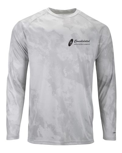 Men's Grey Camo Performance Long Sleeve T-Shirt image thumbnail