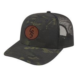 Image of Black Camo Mesh Back Cap with Patch