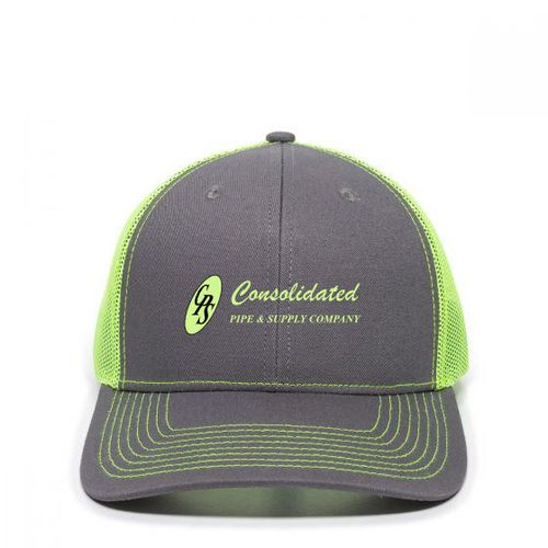 Charcoal/Neon Yellow Mesh Back Cap image thumbnail