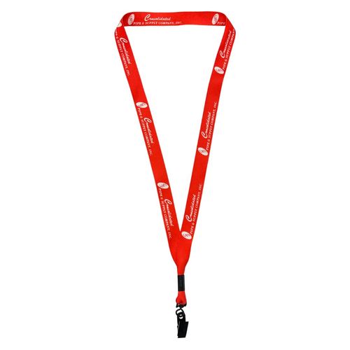 Red Lanyard with Bulldog Clip image thumbnail