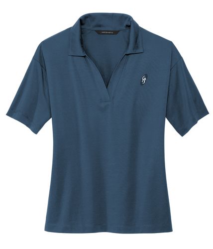 Ladies' Blue Stretch Jersey Polo image thumbnail