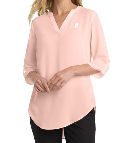 Ladies' Pink 3/4 Sleeve Tunic Blouse image thumbnail