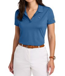 Image of Brooks Brothers Ladies' Blue Pique Polo