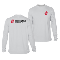 Image of Men's Grey Performance Long Sleeve T-Shirt