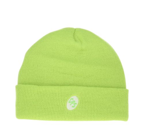 Neon Green Ribbed Knit Beanie image thumbnail
