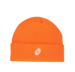 Image of Neon Orange Ribbed Knit Beanie