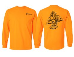 Image of Safety Orange Mueller Man Long Sleeve T-Shirt