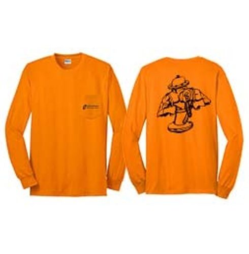 Safety Orange Long Sleeve T-Shirt image thumbnail