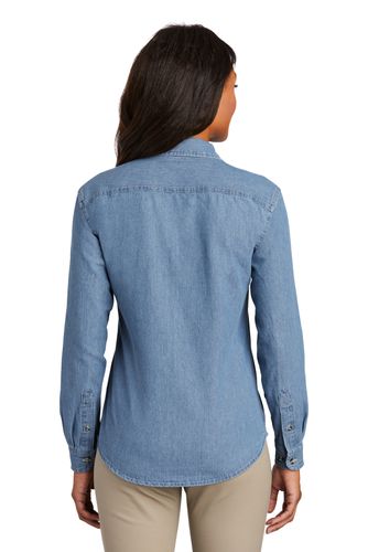 Ladies Long Sleeve Value Denim Shirt image thumbnail