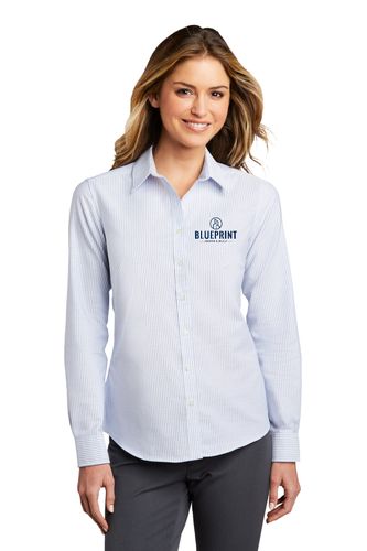 Ladies SuperPro™ Oxford Stripe Shirt image thumbnail
