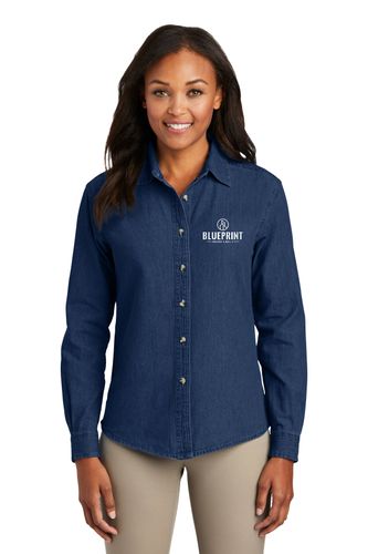 Ladies Long Sleeve Value Denim Shirt image thumbnail