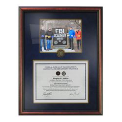 Image of Combo Picture/Certificate Frame with Basic FBINAA Emblem Coin