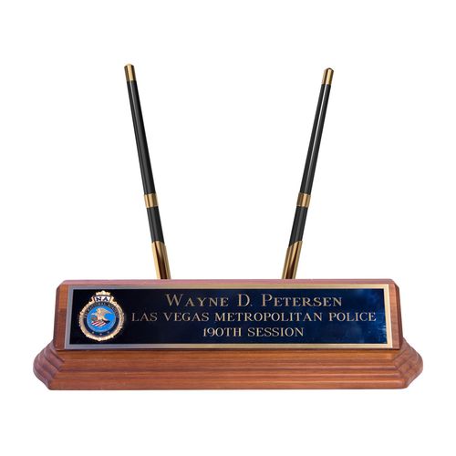 Walnut Pen Set Desk Block image thumbnail