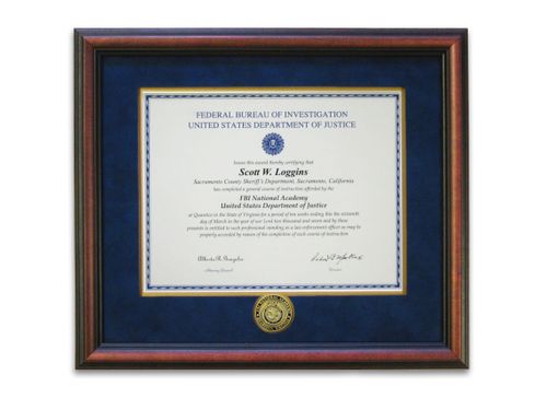Certificate Frame with Basic FBINAA Emblem Coin image thumbnail
