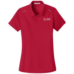 Image of Port Authority Ladies Pinpoint Mesh Zip Polo