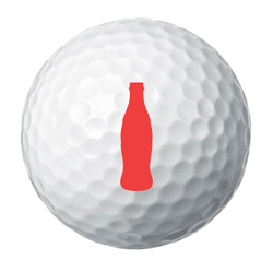 Image of (Min 12) Callaway 2022 Chrome Soft X Golf Balls - White with COKE BOTTLE LOGO ONLY