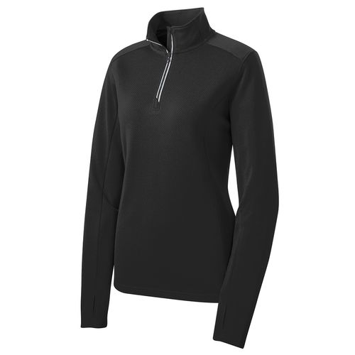 Sport-Tek Ladies Sport-Wick Textured 1/4-Zip Pullover image thumbnail