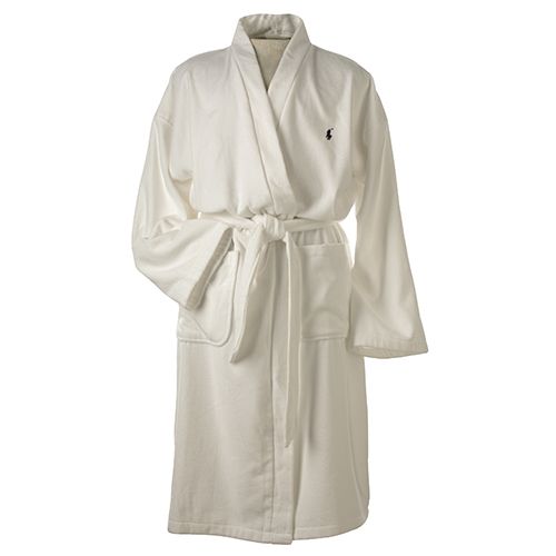 Polo Ralph Lauren White Cotton Robe, Size S/M image thumbnail