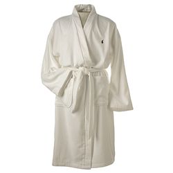 Image of Polo Ralph Lauren White Cotton Robe, Size S/M