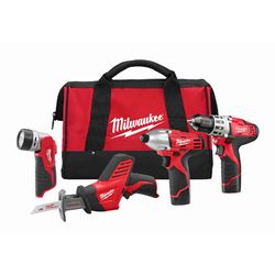 Image of Milwaukee M12 4 Tool Combo Kit