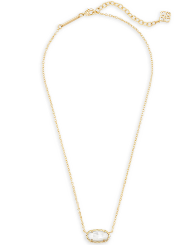Kendra Scott Elisa Gold Pendant Necklace Ivory Mother of Pearl image thumbnail