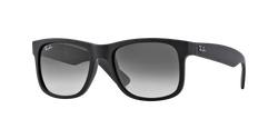 Image of Ray-Ban Justin Sunglasses Black/Grey Gradient, Size 54 frame