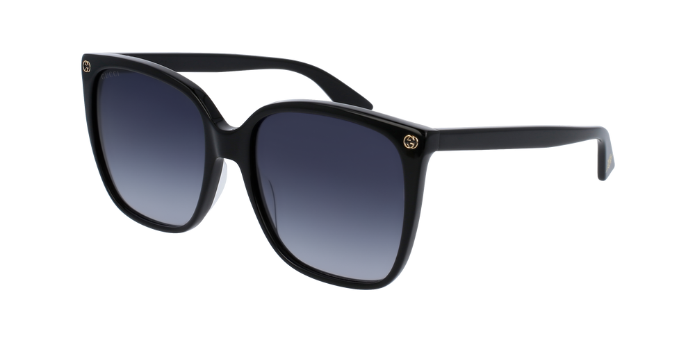 Gucci Women's GG0022S Sunglasses Black/Grey Gradient, Size 57 frame primary image