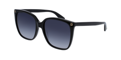 Image of Gucci Women's GG0022S Sunglasses Black/Grey Gradient, Size 57 frame