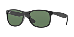 Image of Ray-Ban Andy Sunglasses Black/Green Classic, Size 55 frame