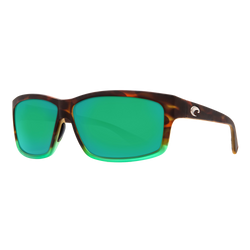Image of Costa Cut Sunglasses Matte Tortuga Fade/Green Mirror 580P, Size 60 frame