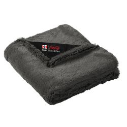 Image of (Min 48) Port Authority Faux Fur Blanket - Swire Logo Only