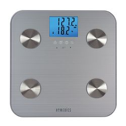 Image of Homedics HealthStation Body Fat Bathroom Scale, Silver