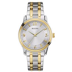 Image of Bulova Men's Corporate Collection Gold & Silver-Tone Stainless Steel Watch, Silver Dial