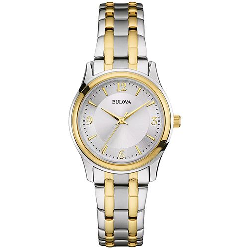 Bulova Ladies' Corporate Collection Two-Tone Stainless Steel Watch, Silver Dial image thumbnail