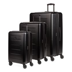 Image of SwissGear 3pc Expandable Hardside Luggage Spinner Set, Black
