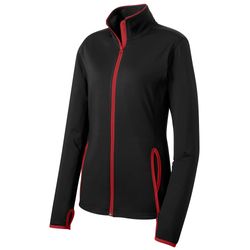 Image of Sport-Tek Ladies Sport-Wick Stretch Contrast Full-Zip Jacket