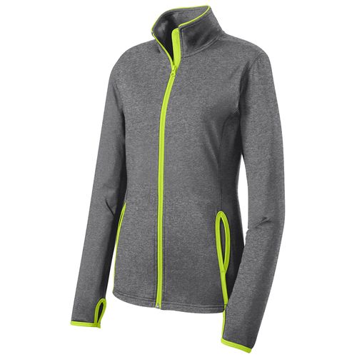 Sport-Tek Ladies Sport-Wick Stretch Contrast Full-Zip Jacket image thumbnail