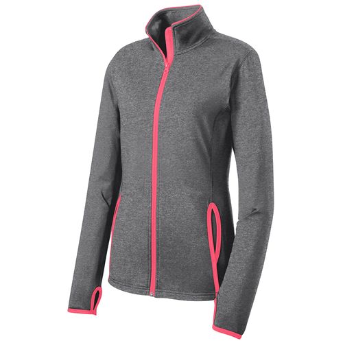 Sport-Tek Ladies Sport-Wick Stretch Contrast Full-Zip Jacket image thumbnail